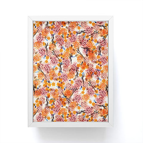 Joy Laforme Floral Forest Orange Framed Mini Art Print