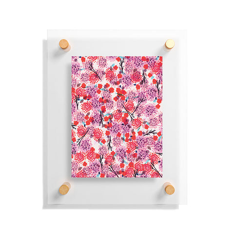 Joy Laforme Floral Forest Red Floating Acrylic Print