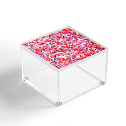 Joy Laforme Floral Forest Red Acrylic Box