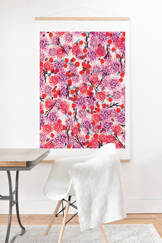 Joy Laforme Floral Forest Red Art Print And Hanger