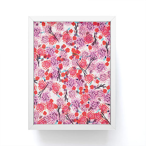 Joy Laforme Floral Forest Red Framed Mini Art Print