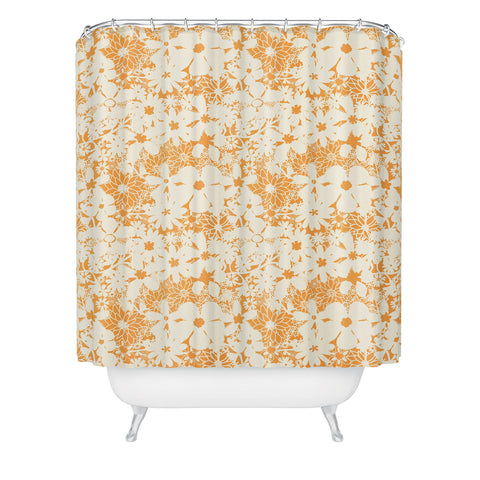 Joy Laforme Floral Rainforest In Yellow Shower Curtain