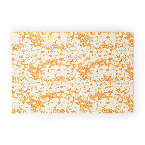 Joy Laforme Floral Rainforest In Yellow Welcome Mat