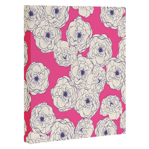 Joy Laforme Floral Sophistication In Pink Art Canvas