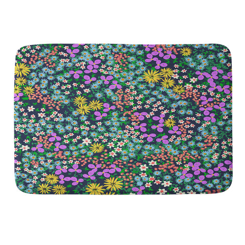 Joy Laforme Flower Bed Memory Foam Bath Mat