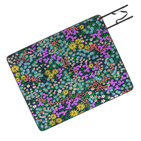 Joy Laforme Flower Bed Picnic Blanket