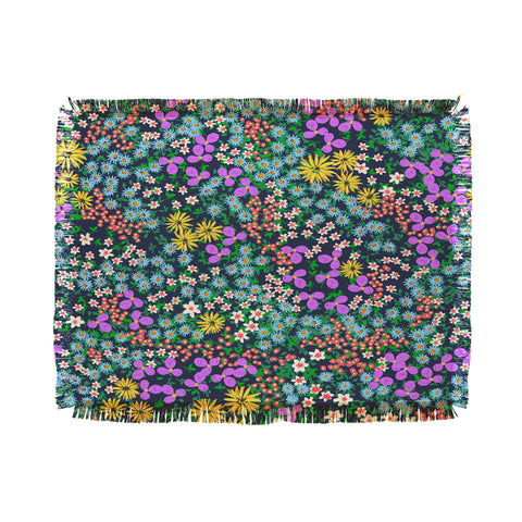 Joy Laforme Flower Bed Throw Blanket