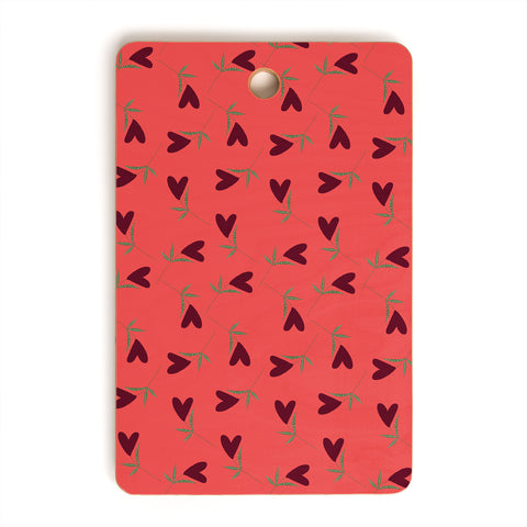 Joy Laforme Flower Hearts Cutting Board Rectangle
