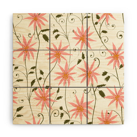 Joy Laforme Folklore Floral Wood Wall Mural