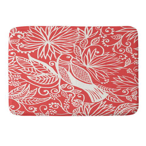 Joy Laforme Folklore Garden Bird Memory Foam Bath Mat