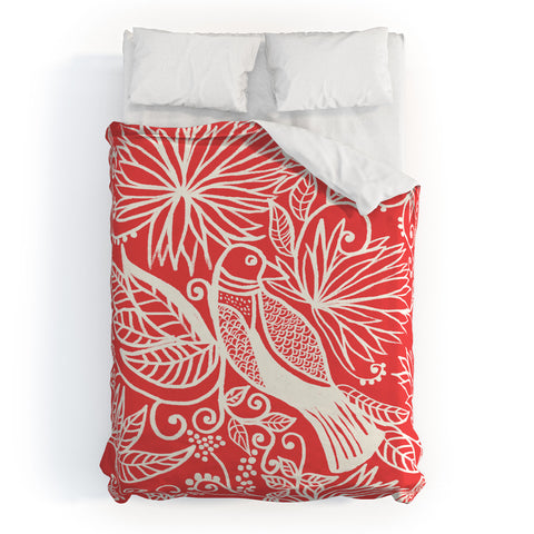 Joy Laforme Folklore Garden Bird Duvet Cover