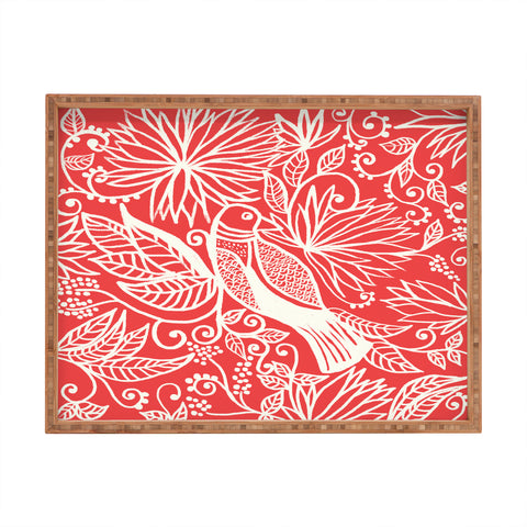 Joy Laforme Folklore Garden Bird Rectangular Tray