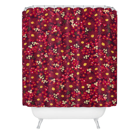 Joy Laforme Folklore Mini Floral Shower Curtain