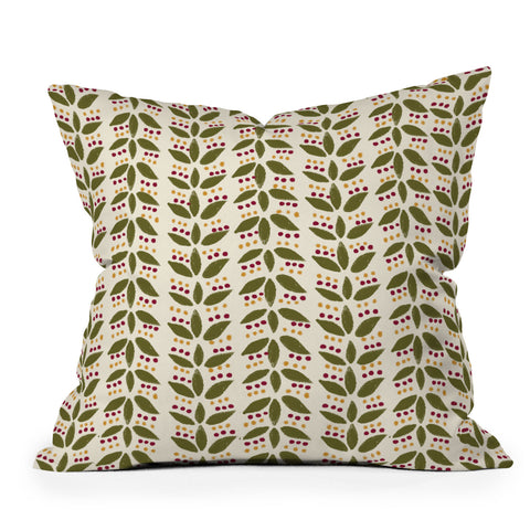 Joy Laforme Folklore Mini Leaves Throw Pillow