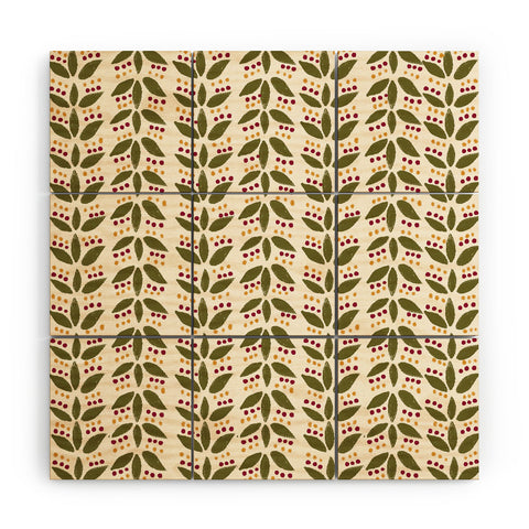 Joy Laforme Folklore Mini Leaves Wood Wall Mural