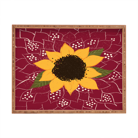 Joy Laforme Folklore Sunflower Rectangular Tray