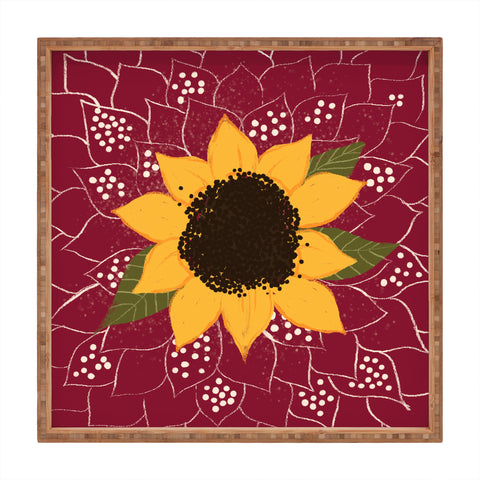 Joy Laforme Folklore Sunflower Square Tray