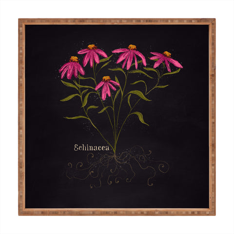 Joy Laforme Herb Garden Echinacea Square Tray