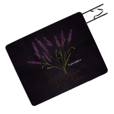 Joy Laforme Herb Garden Lavender Picnic Blanket