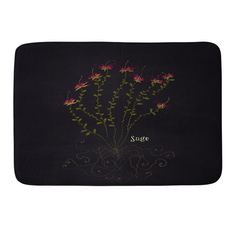 Joy Laforme Herb Garden Sage Memory Foam Bath Mat