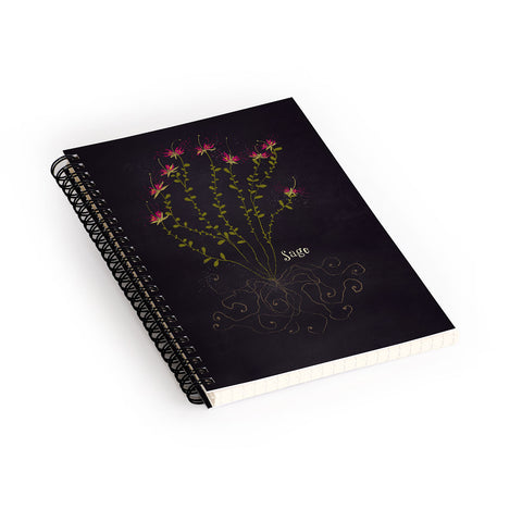 Joy Laforme Herb Garden Sage Spiral Notebook