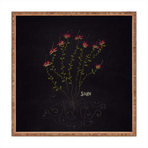 Joy Laforme Herb Garden Sage Square Tray