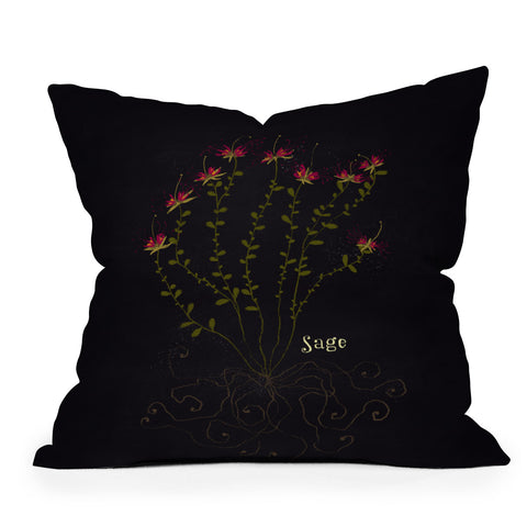 Joy Laforme Herb Garden Sage Throw Pillow
