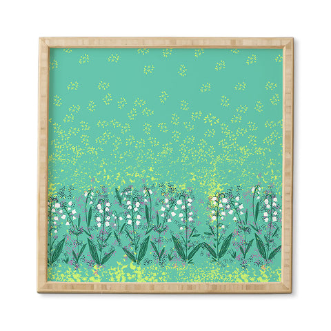 Joy Laforme Lilly Of The Valley In Green Framed Wall Art