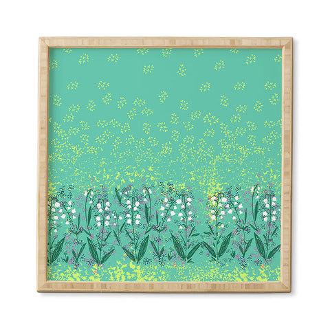 Joy Laforme Lilly Of The Valley In Green Framed Wall Art