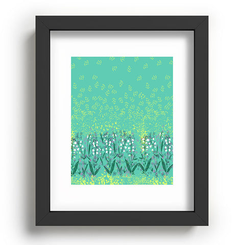 Joy Laforme Lilly Of The Valley In Green Recessed Framing Rectangle