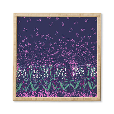 Joy Laforme Lilly Of The Valley In Purple Framed Wall Art