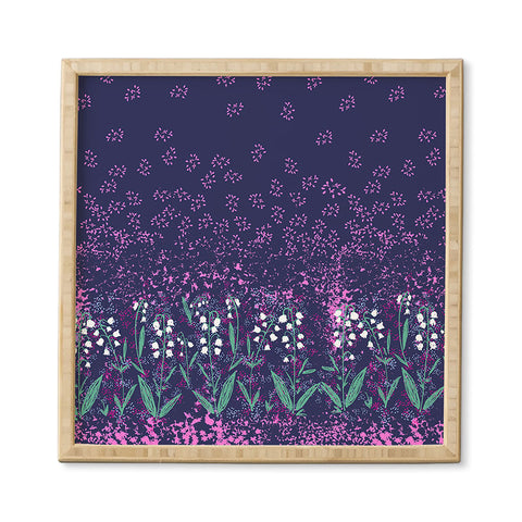 Joy Laforme Lilly Of The Valley In Purple Framed Wall Art