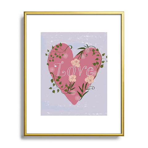 Joy Laforme Love your Valentine Metal Framed Art Print