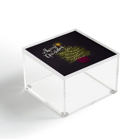 Joy Laforme Merry Christmas Little Tree Acrylic Box