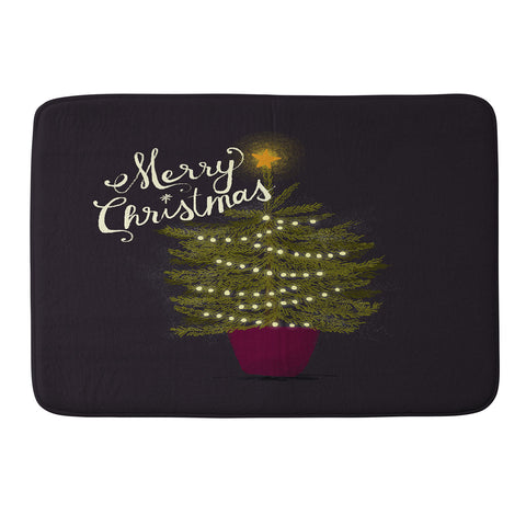 Joy Laforme Merry Christmas Little Tree Memory Foam Bath Mat