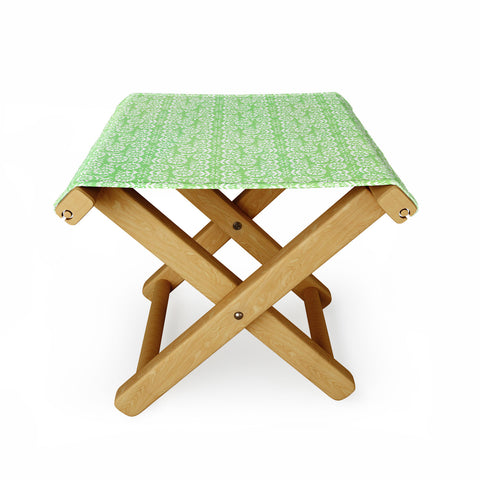 Joy Laforme Mexican Flora In Green Folding Stool