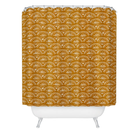 Joy Laforme Moroccan Fan Shower Curtain