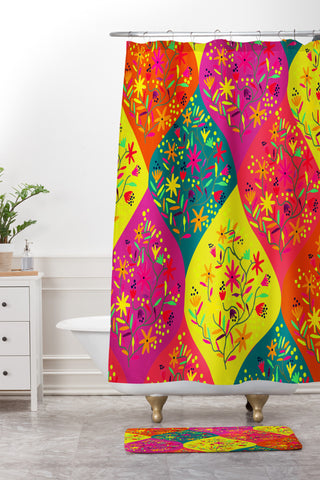 Joy Laforme Moroccan Party 1 Shower Curtain And Mat