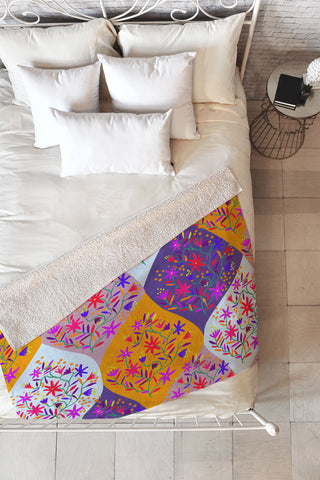 Joy Laforme Moroccan Party 2 Fleece Throw Blanket