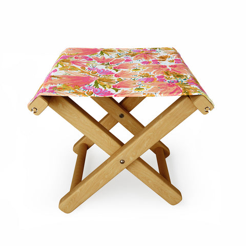 Joy Laforme Orange Blossom in Pink Folding Stool