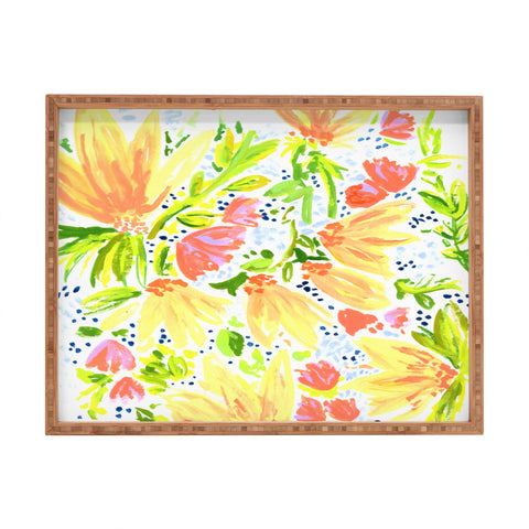 Joy Laforme Orange Blossom Rectangular Tray