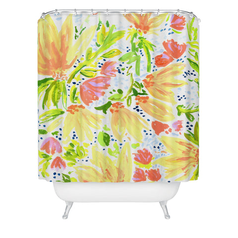 Joy Laforme Orange Blossom Shower Curtain