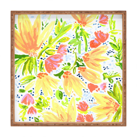 Joy Laforme Orange Blossom Square Tray