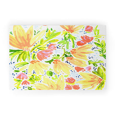 Joy Laforme Orange Blossom Welcome Mat