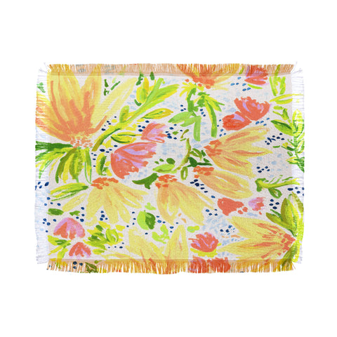 Joy Laforme Orange Blossom Throw Blanket