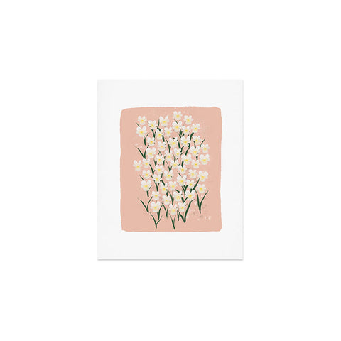 Joy Laforme Pansies in Pink and White Art Print