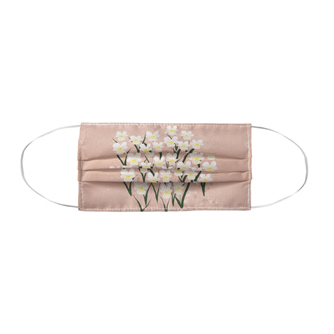 Joy Laforme Pansies in Pink and White Face Mask