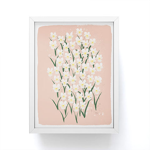 Joy Laforme Pansies in Pink and White Framed Mini Art Print