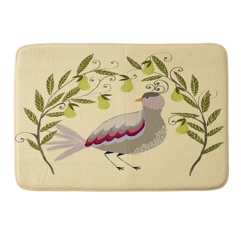 Joy Laforme Partridge in a Pear Tree Memory Foam Bath Mat