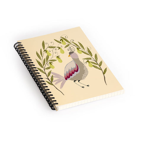 Joy Laforme Partridge in a Pear Tree Spiral Notebook